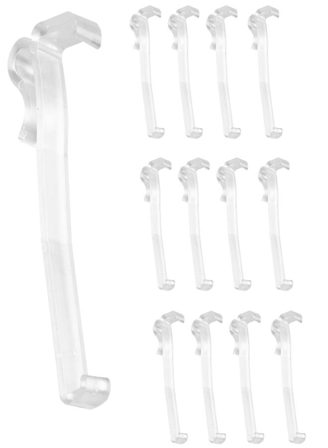 Abvsdu 3.25 Inch Valance Clips, 12 PCS Clear Plastic Valance Clips for Blinds, Hidden Blind Valance Clip for Horizontal Blind - Image 1